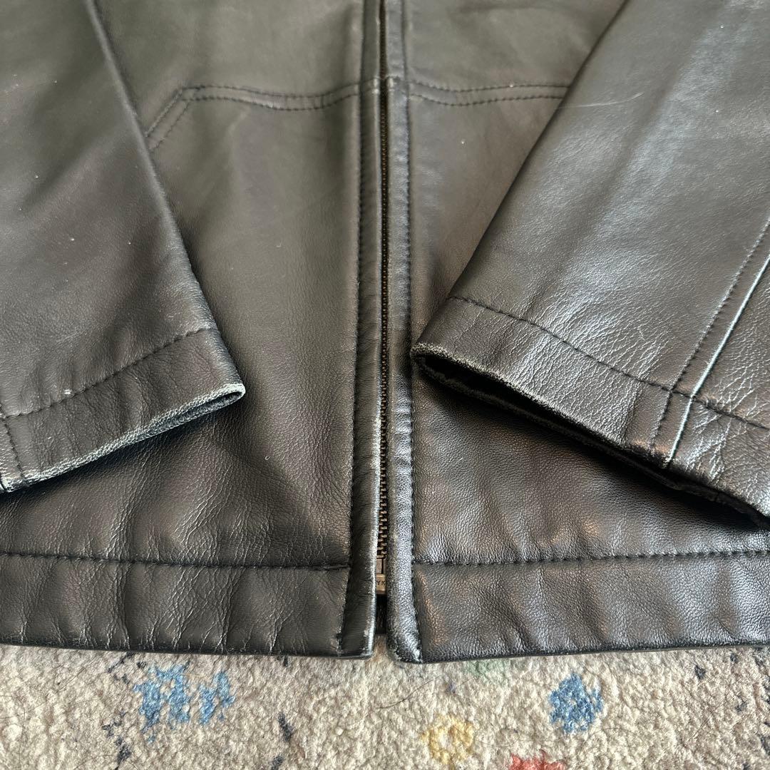 old gap レザー フーディ パーカー ラムレザー y2k FUJIくん着用