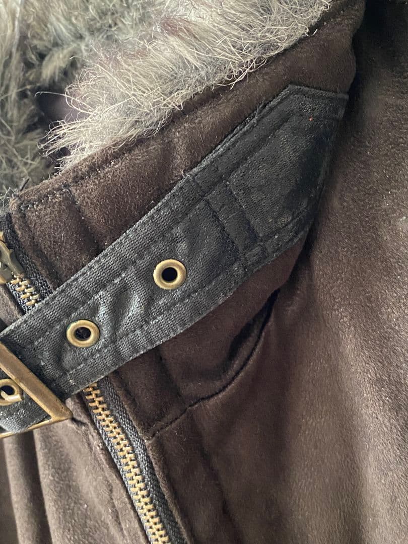 TORNADO MART Y2K ファー付きジャケット 短丈 茶 L