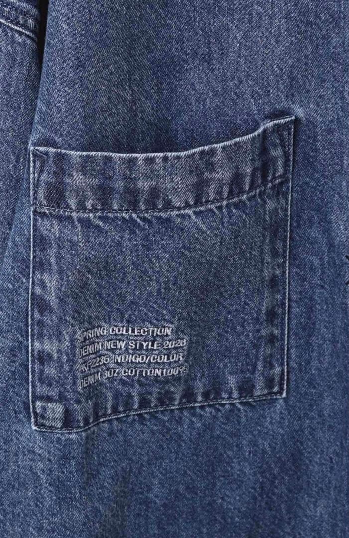 【新品未使用品】デニムシャツ　ブルー　Fサイズ　レプシィム　LEPSIM