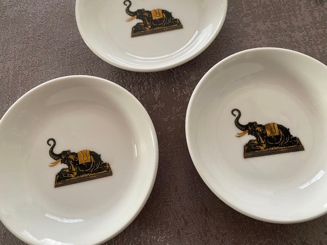 【当時もの】美品！マハラジャ プレート 小皿 3個セット 昭和レトロ 当時物