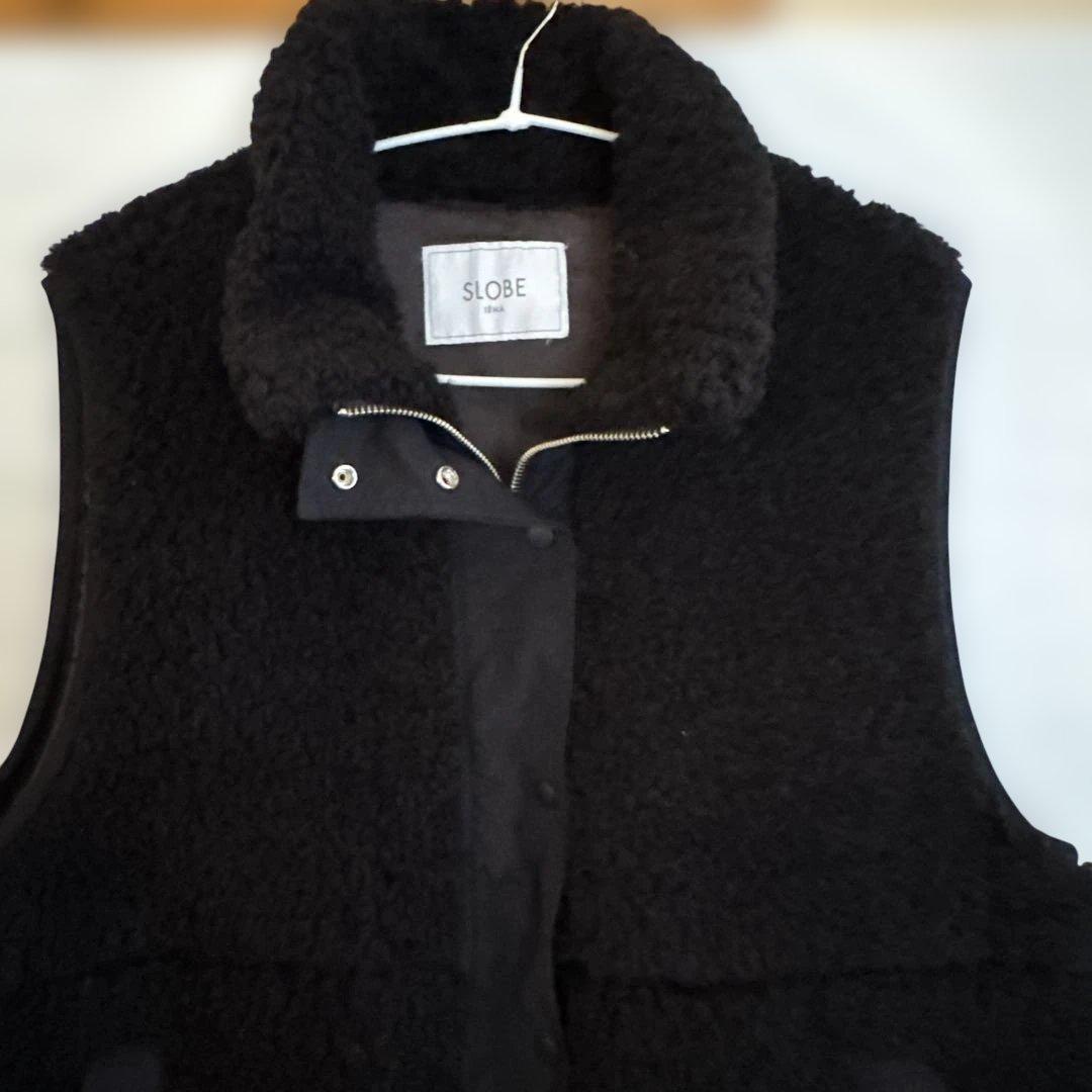 SLOBE ブラック フリース ベスト