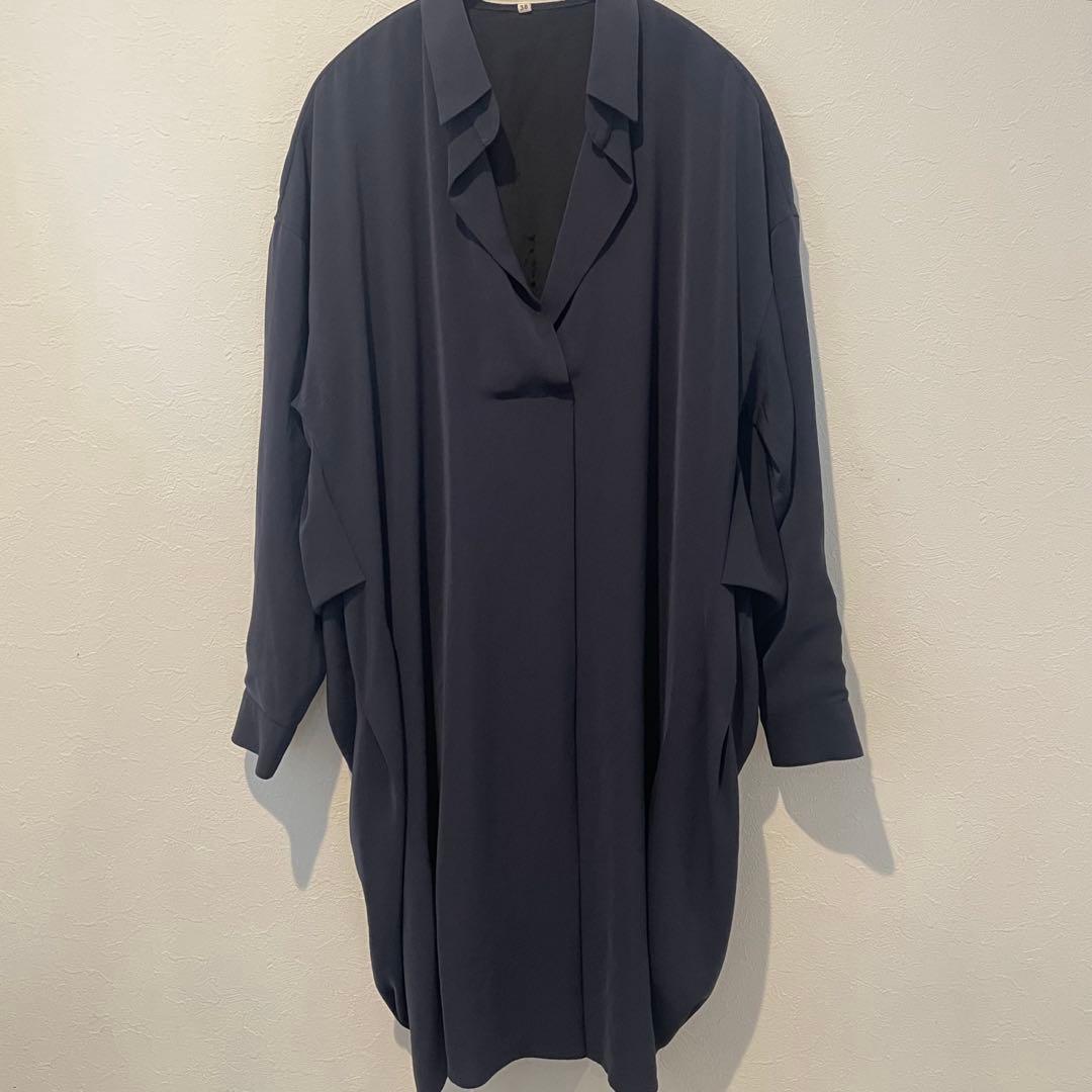 ENFOLD　シャツワンピース　38サイズ　ネイビー