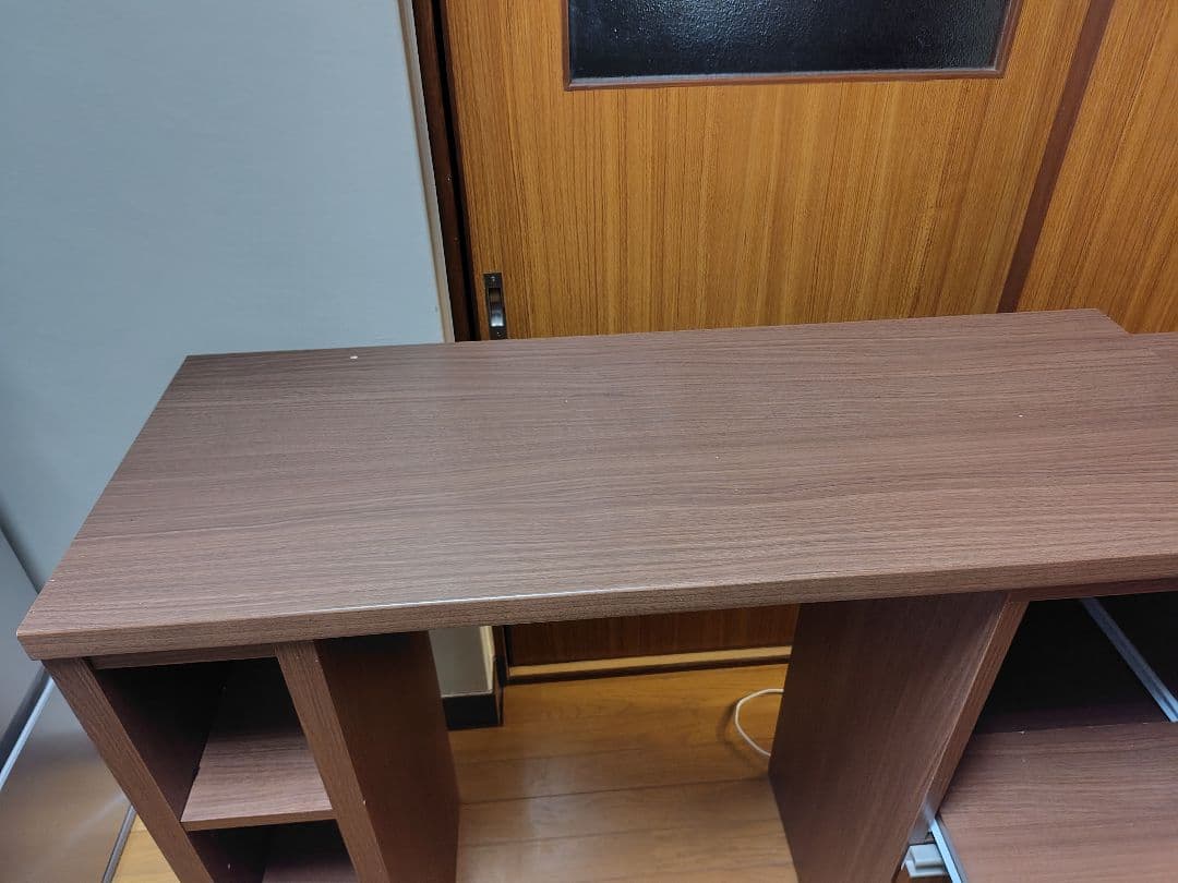 ブラウン キッチンカウンター 引き出し付き