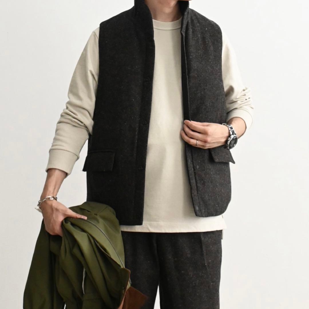 A Vontade Reversible Pack Vest Lサイズ 黒茶系