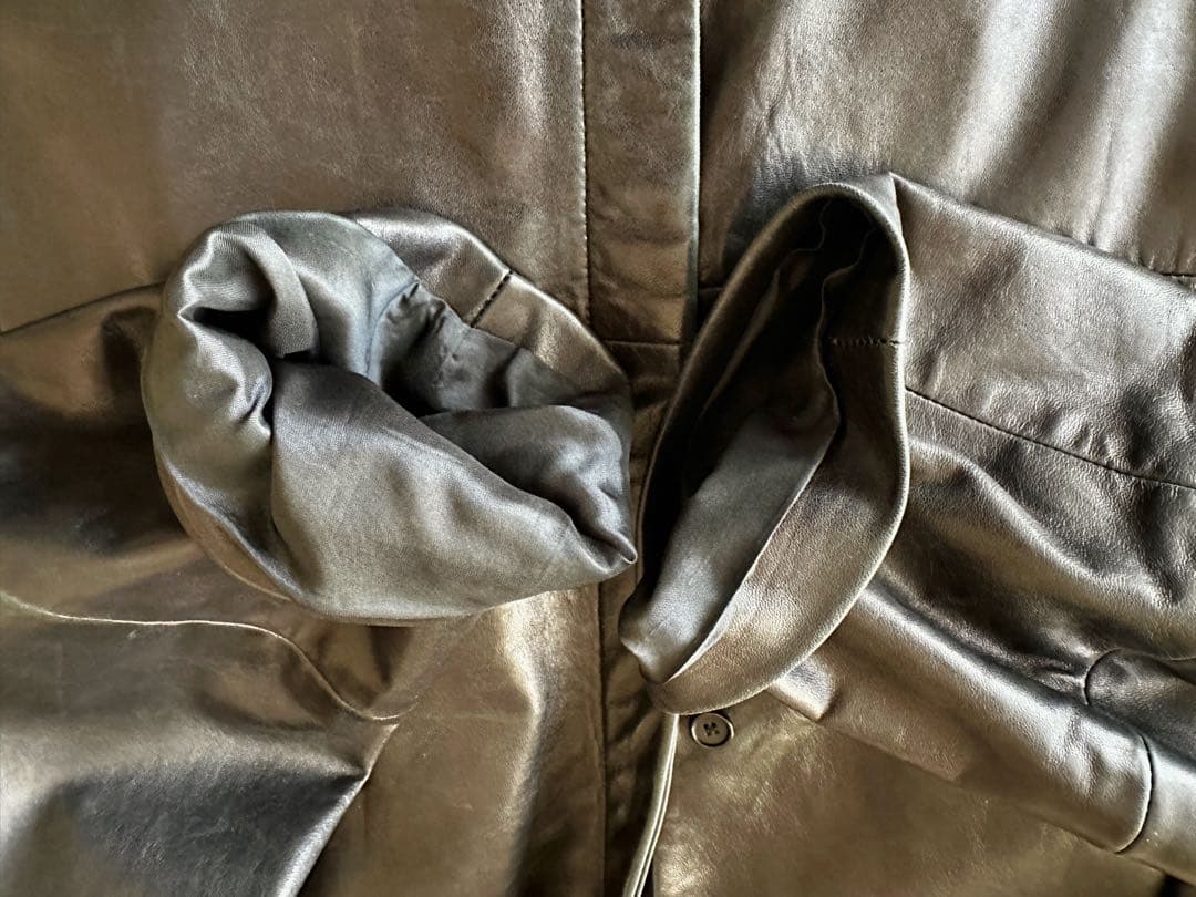 ヒューゴボス BOSS ラムレザー レザーコート 黒 38R 正規品 米国購入