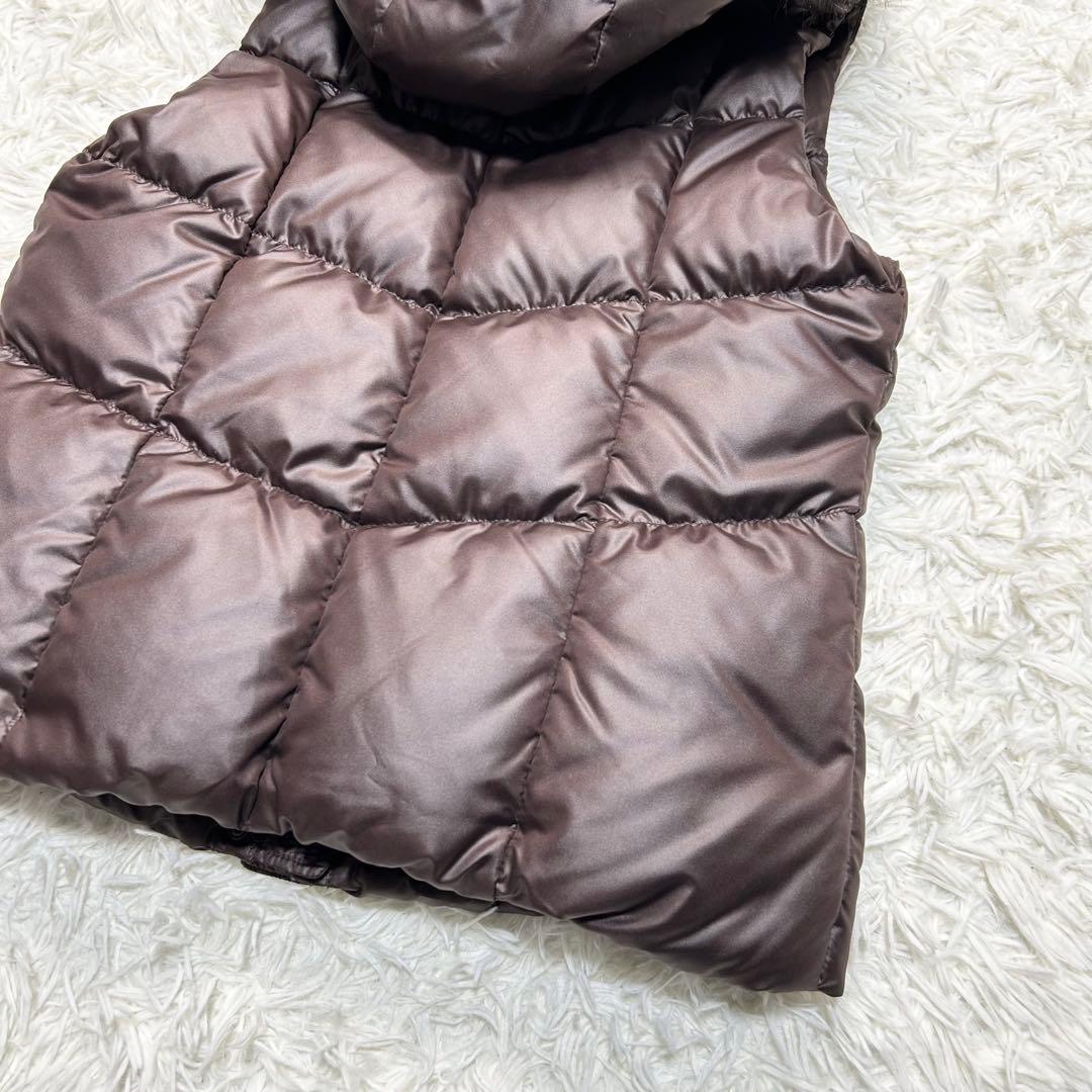 y2k グランジ お兄系 OLD UNIQLO ダウンベスト ファー 茶色