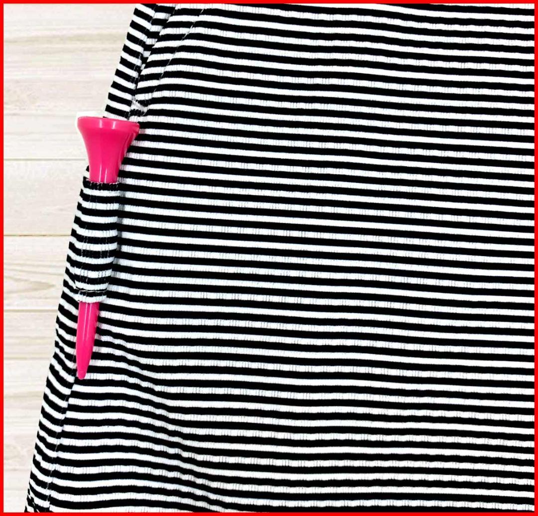 【新品】パーリーゲイツゴルフスカート変形トリコットジャガードメクラジマボーダー0