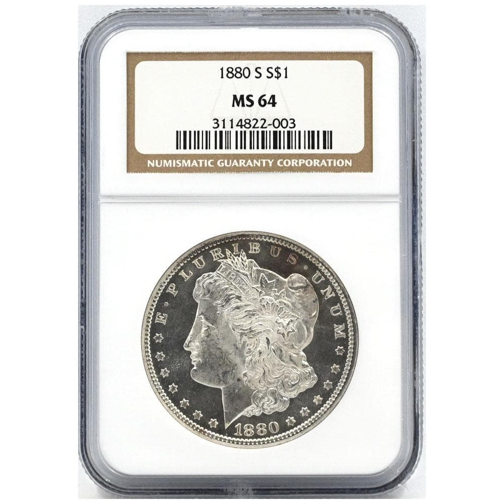 アメリカ 1880 S ドル 銀貨 NGC MS64 モルガンダラー 036