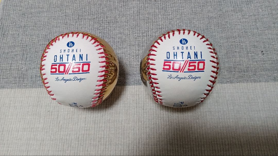 ＃【ドジャース大谷：５０/５０達成記念 金・銀/記念ボール】