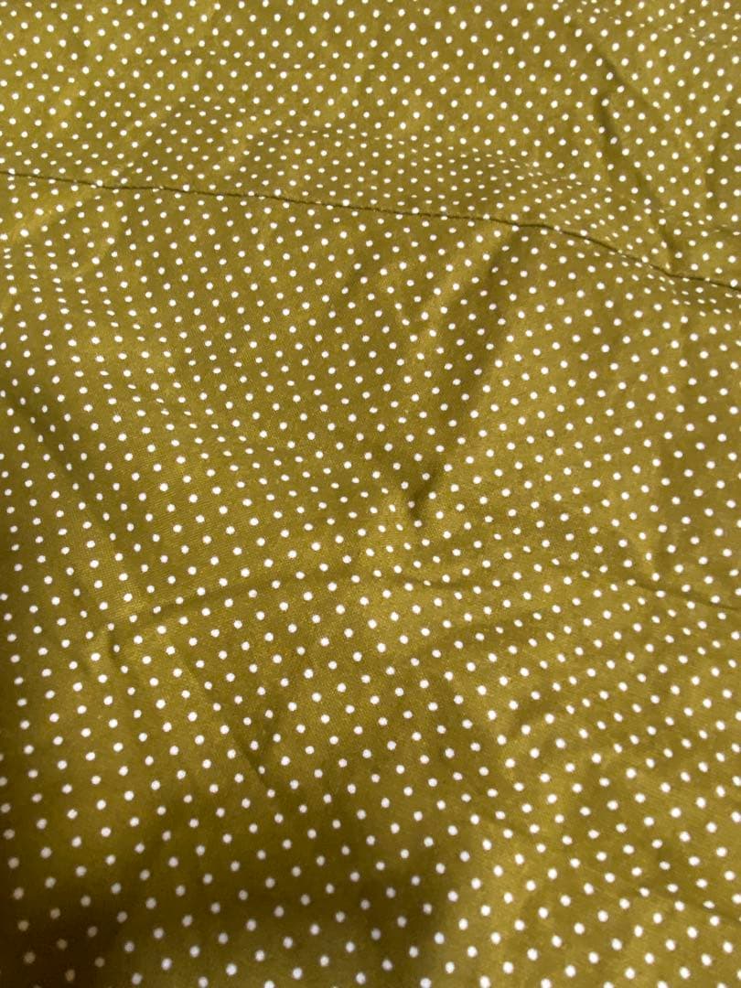フラメンコペチコート　フリル付きオリーブグリーンドット