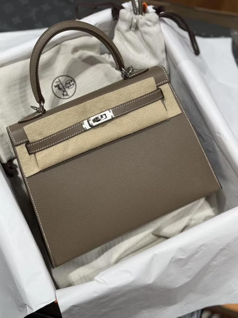 ケリー25 ハンドバッグ エトゥープ