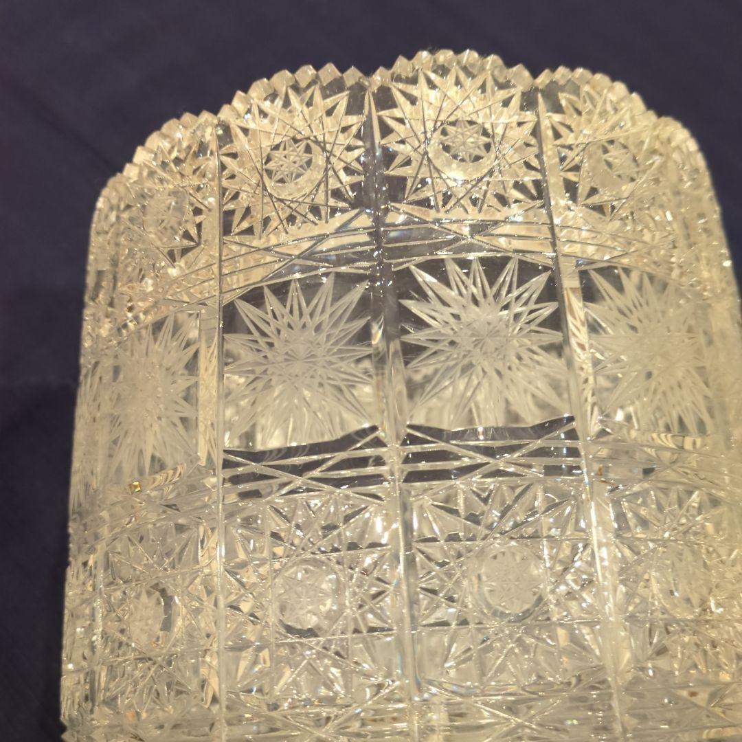 【高級】超大型ボヘミアン・クリスタルグラス 大型ベイス