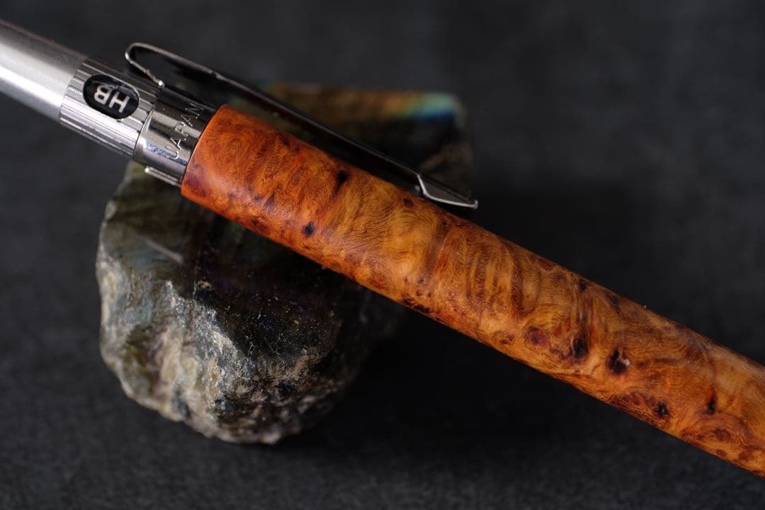 PG5木軸カスタム0241　高村杢工房 製図用シャープペンシル　花梨瘤