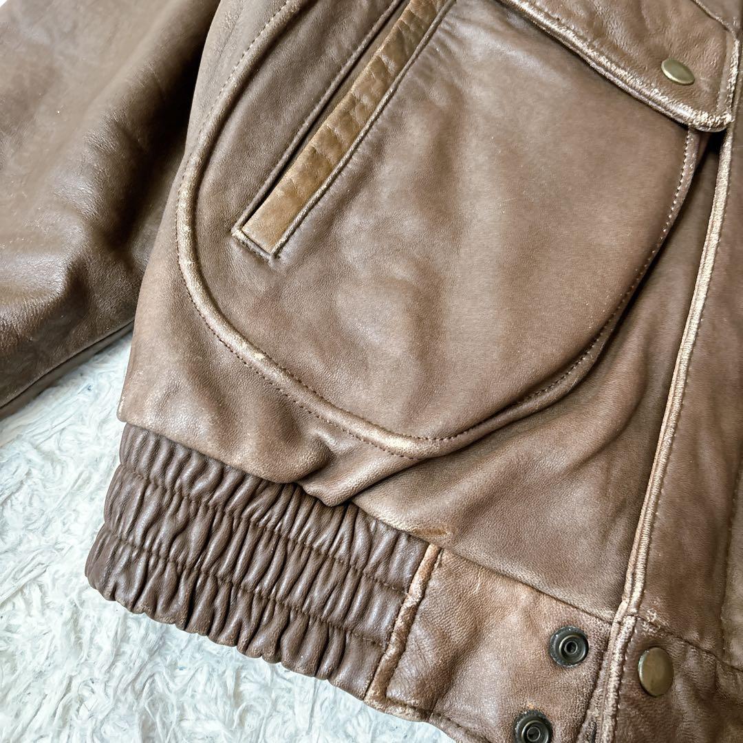 vintaga A-2 フライトジャケット レザージャケット　羊革　短丈　M