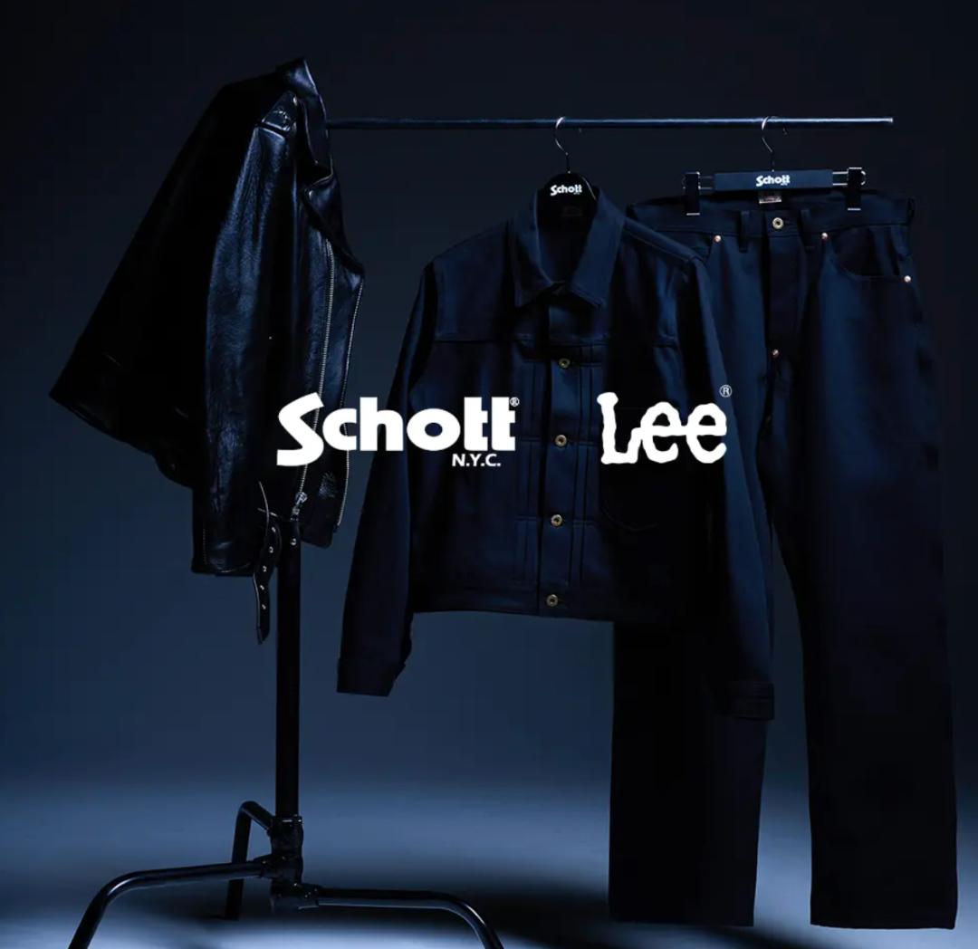 Schott × Lee COWBOY BLACK DENIM JACKET