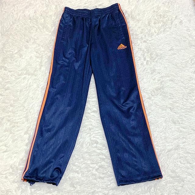 大きいサイズ✨️ビッグロゴ adidas ジャージ上下 ネイビー×オレンジ