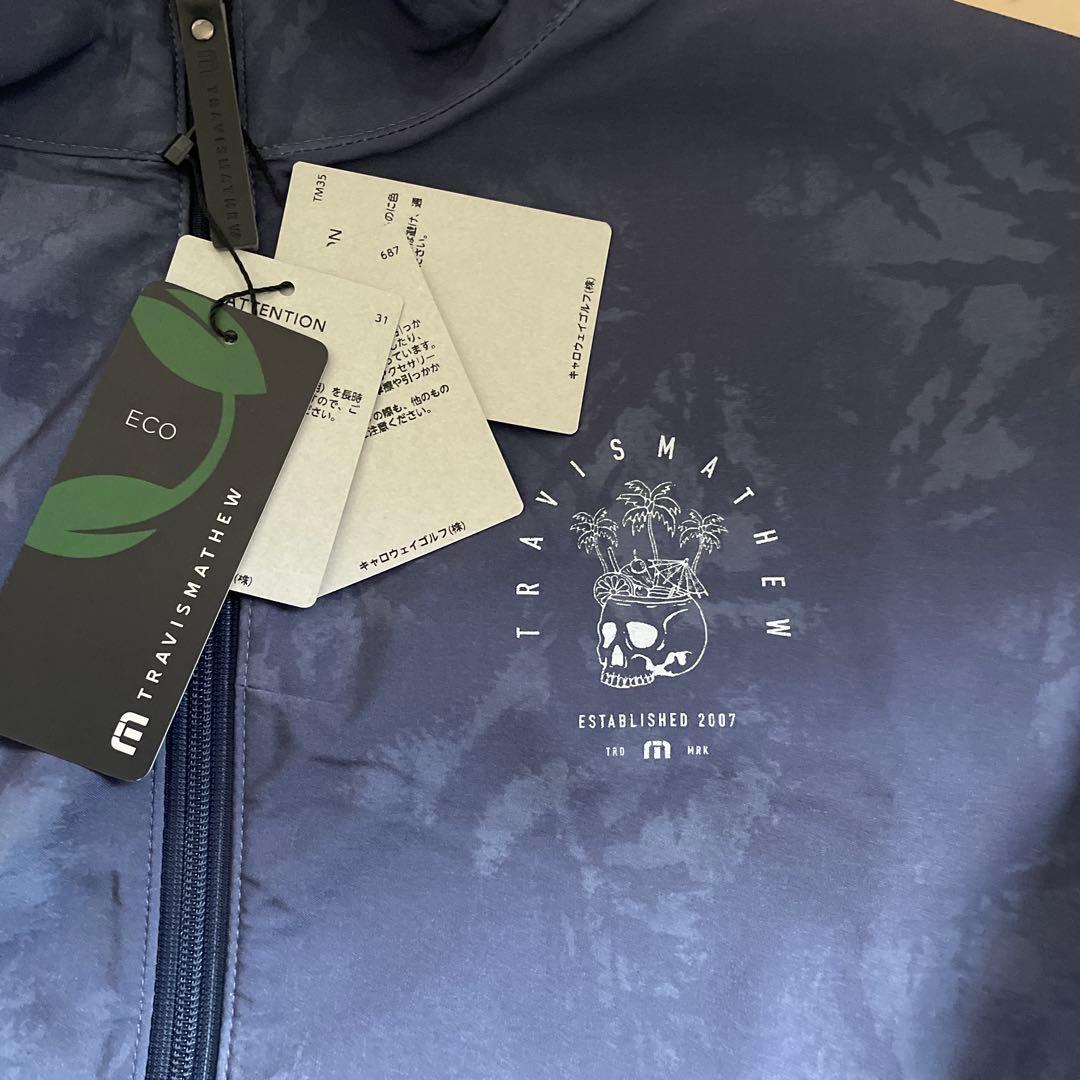 【TravisMathew】新品軽量ポケッタブルジャケット　スカル　メンズＭ