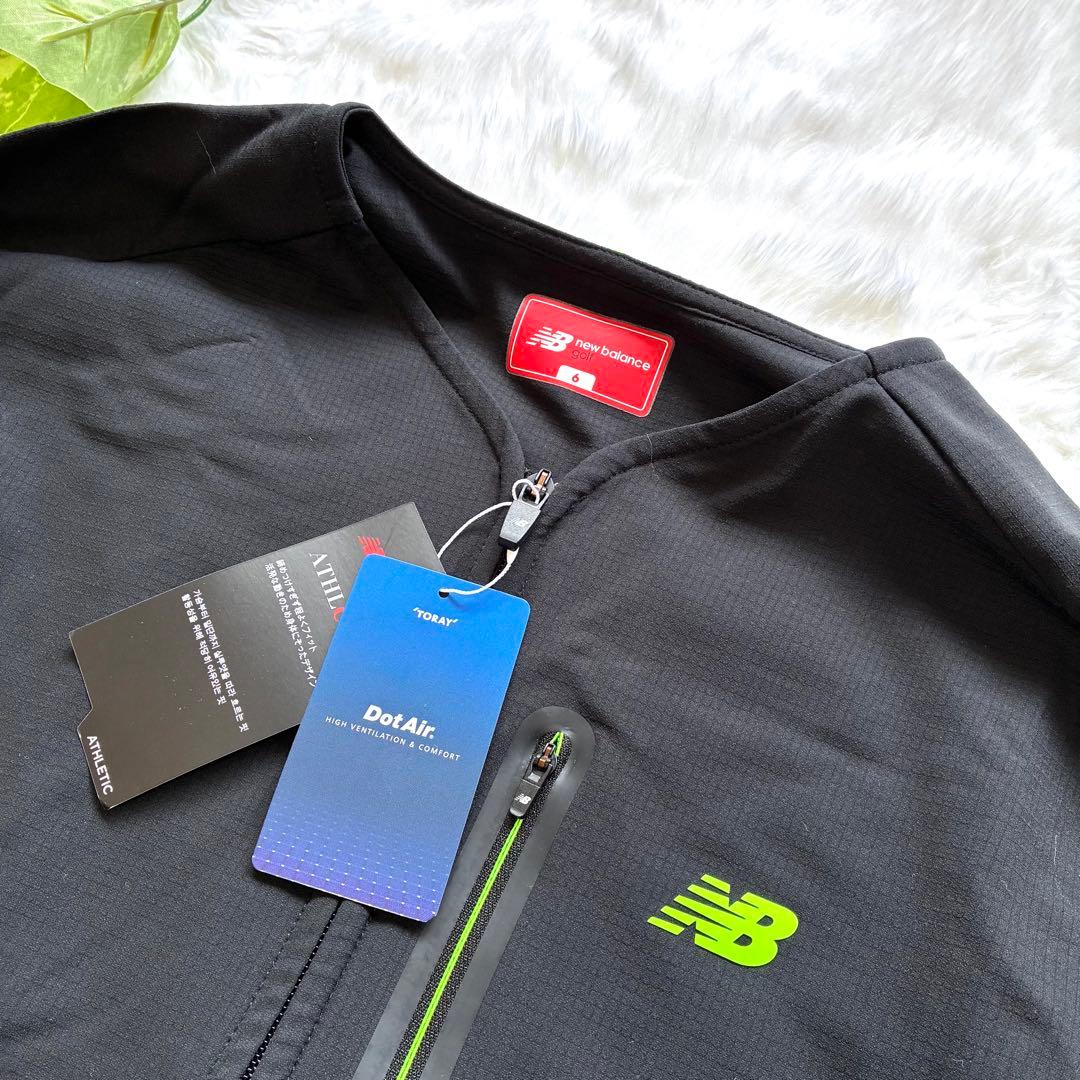 新品・タグ付✨ニューバランスゴルフ　ノーカラー　ジャケット　黒　XL