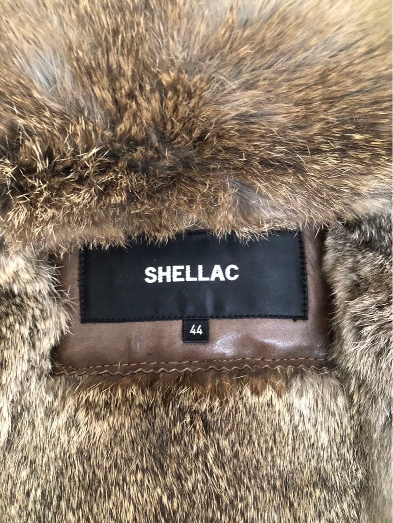 【最終価格】総裏ファー シェラック レザー ライダース ジャケット 44 牛革