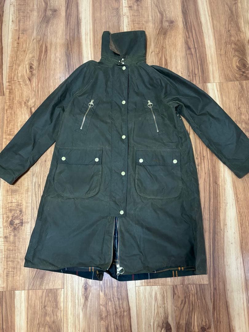な*な様 Barbour オリーブグリーン ロングコート