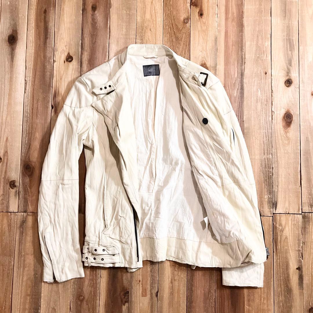 NOYET シープレザー シングルライダース サイズ2 白