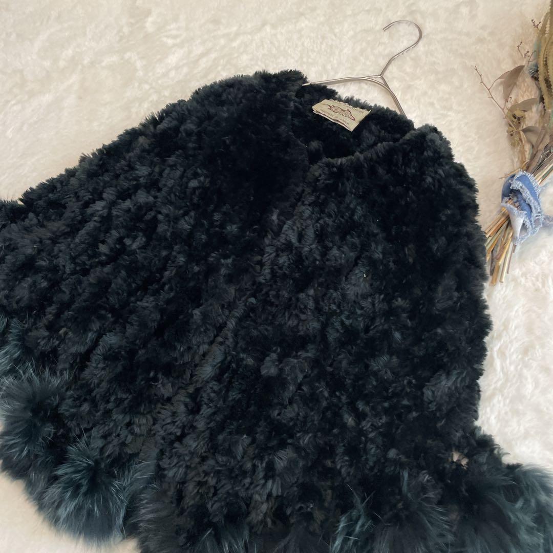 ポーラリッシュマン ビーバー ファーポンチョ リアルファー ショール 希少 レア