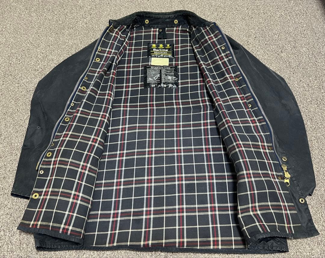 Barbour BEAUFORT ネイビー 3ワラント リプルーフ済