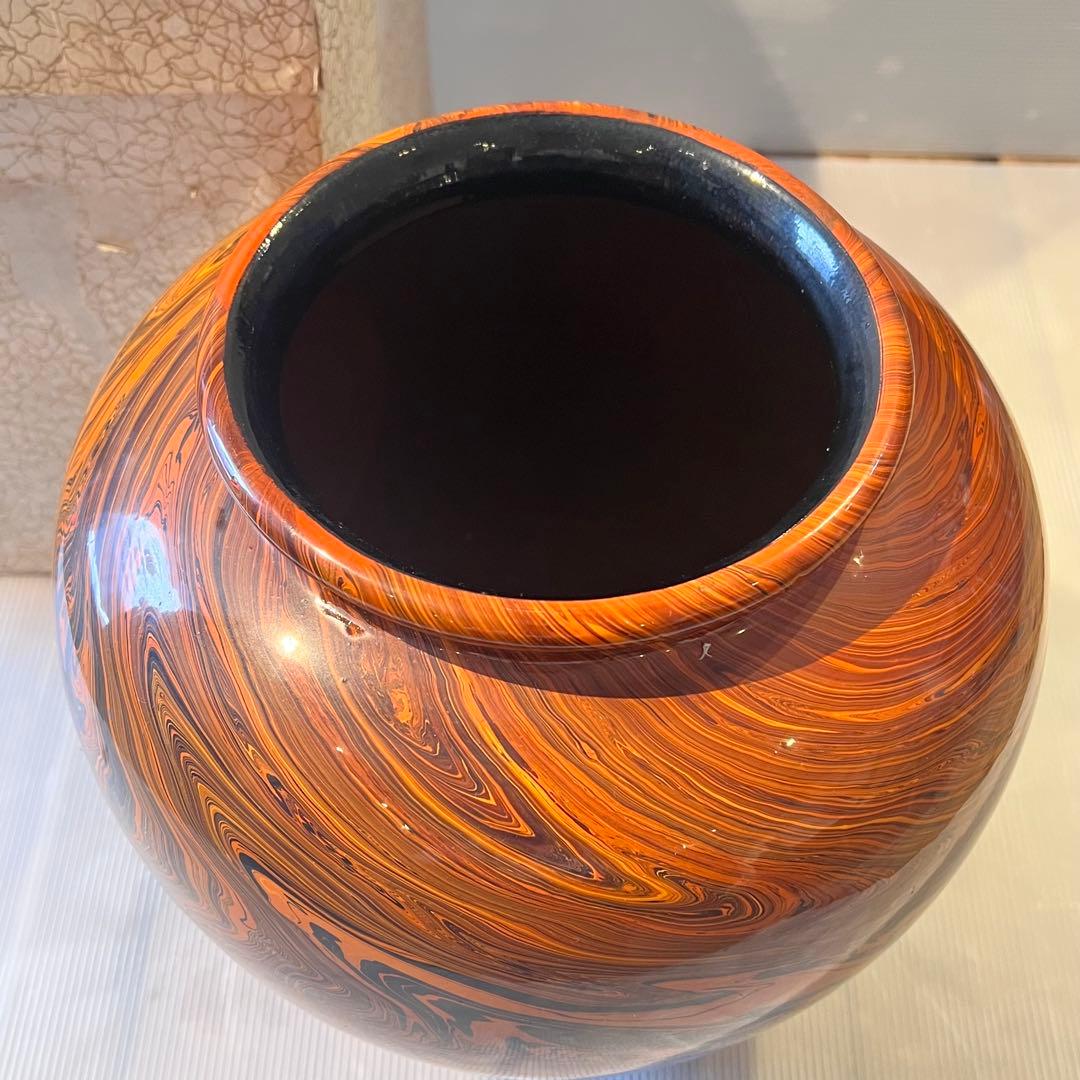 会津若松 松島　流紋塗り　花瓶 花器　大きいサイズ　インテリア　希少