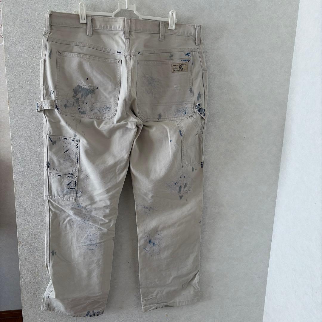 Polo Ralph Lauren ダブルニーペインターパンツ W35ホワイト