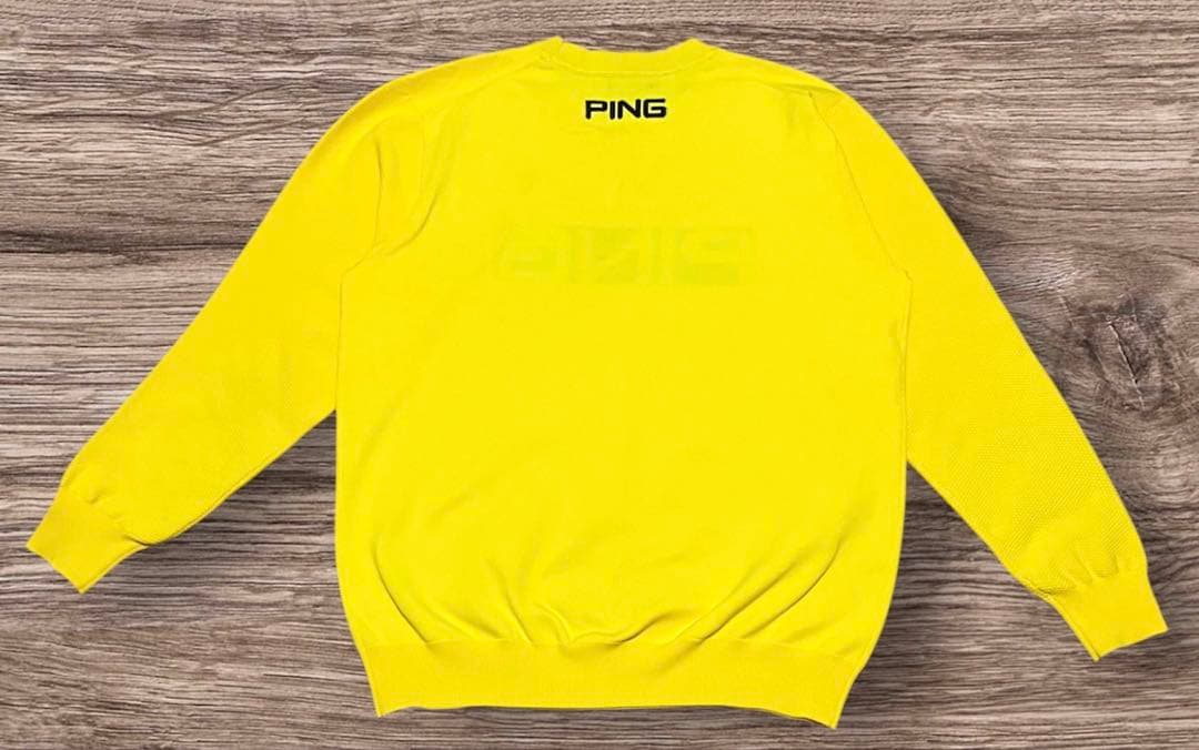 PING GOLF ピンゴルフ 撥水軽量ニット セーター ウェア　イエロー　L