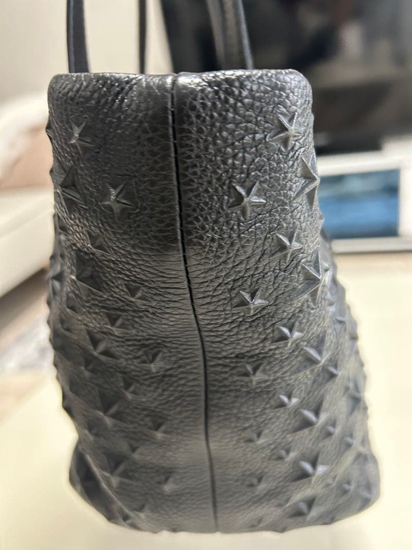 JIMMY CHOO 黒 レザートートバッグ