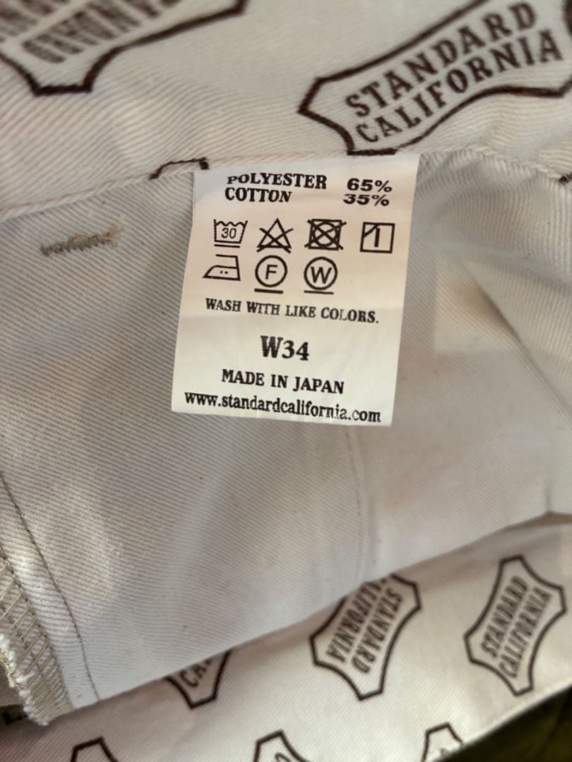 スタンダードカリフォルニア　ワークパンツ　34