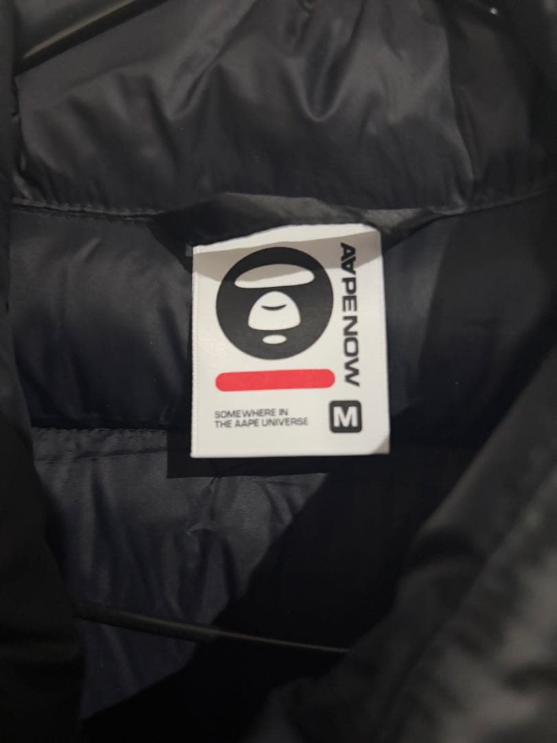 AAPE 黒 ダウンベスト