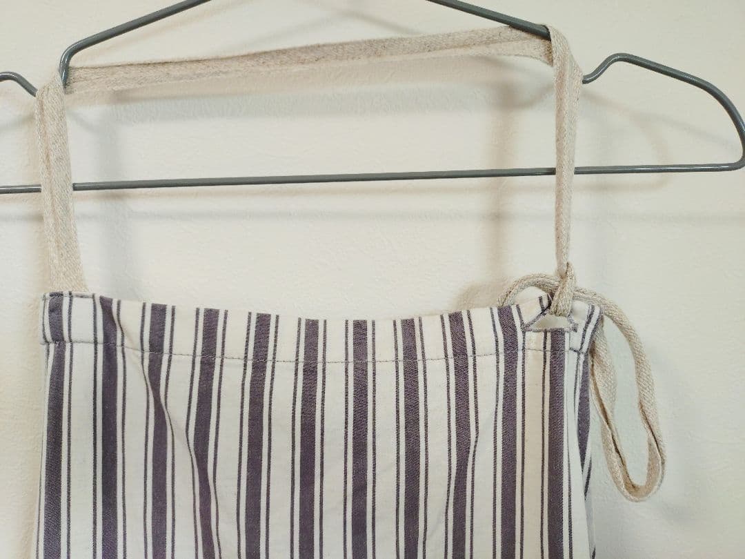 CLOTH＆CROSS ストライプ柄エプロン