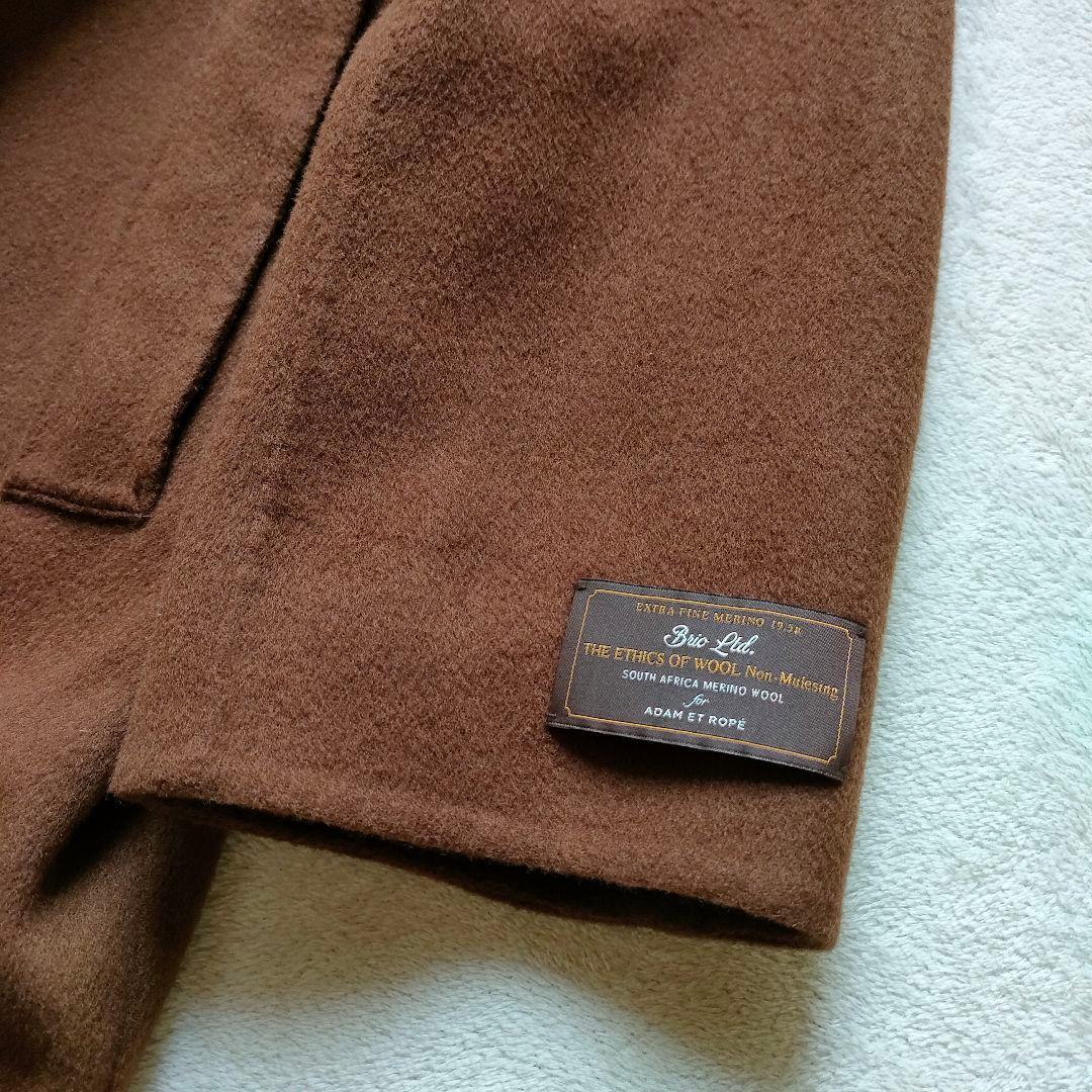 ADAM ET ROPE ダブルフェイス セミダブル コート マフラー付き