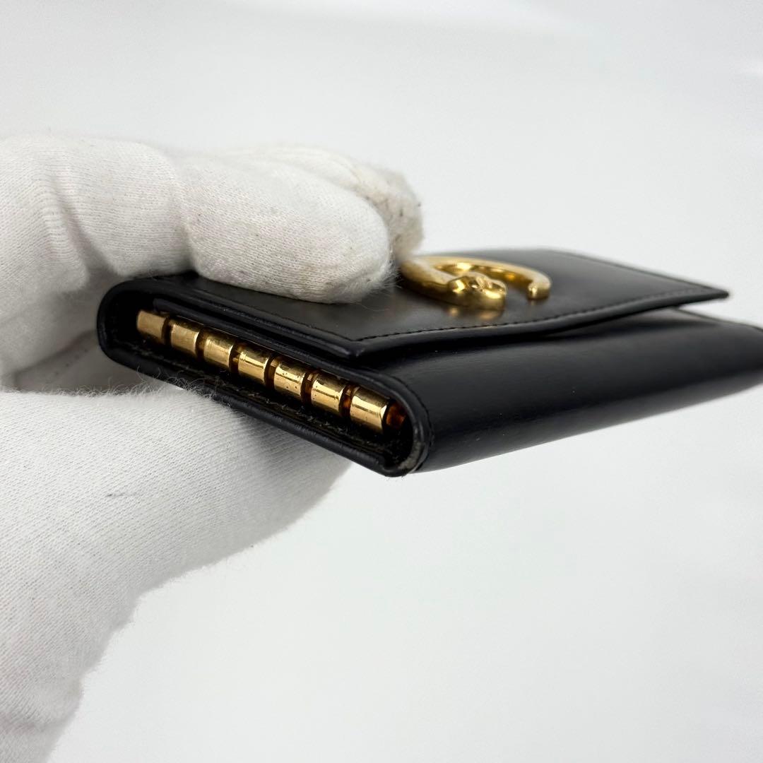 Cartier パンテール 6連キーケース レザー ゴールドロゴ ブラック