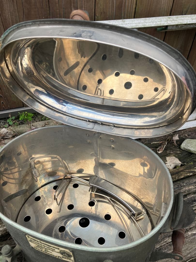 ヴィンテージ　理容器具　タオル蒸し器　インテリア