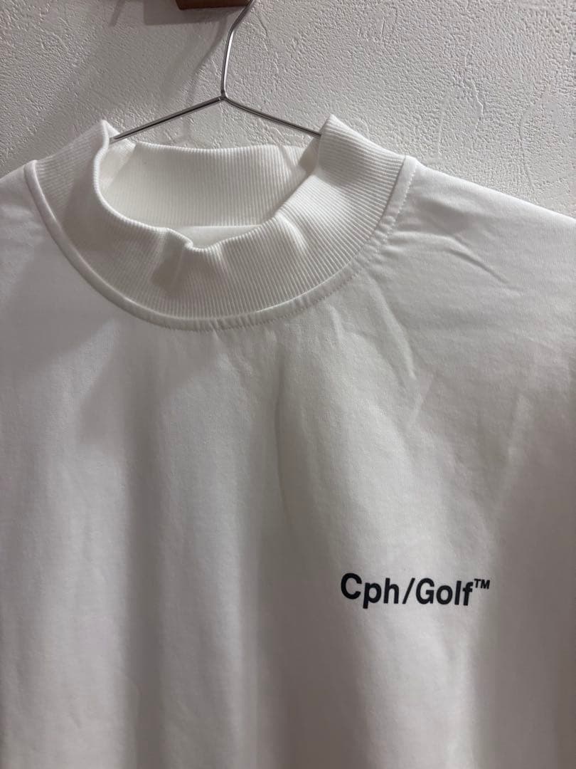 ロゴモックネックシャツ　ホワイト　XL