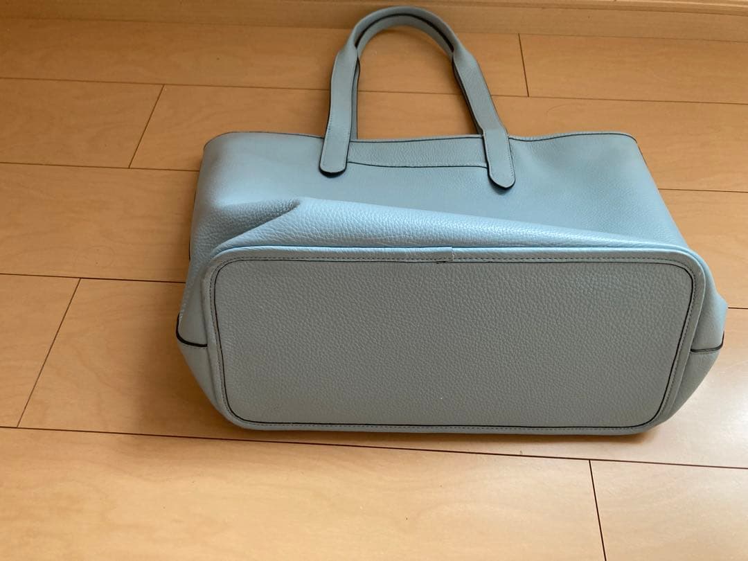 【新品同様】coachライトブルー レザー トートバッグ