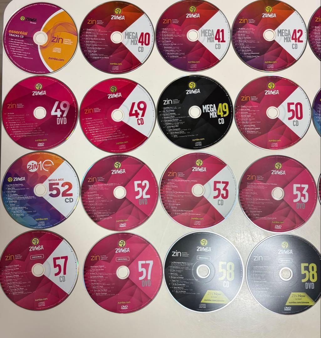 ズンバ ZUMBA ZIN40〜61 CD＋DVD（60番欠番）【美品】38枚