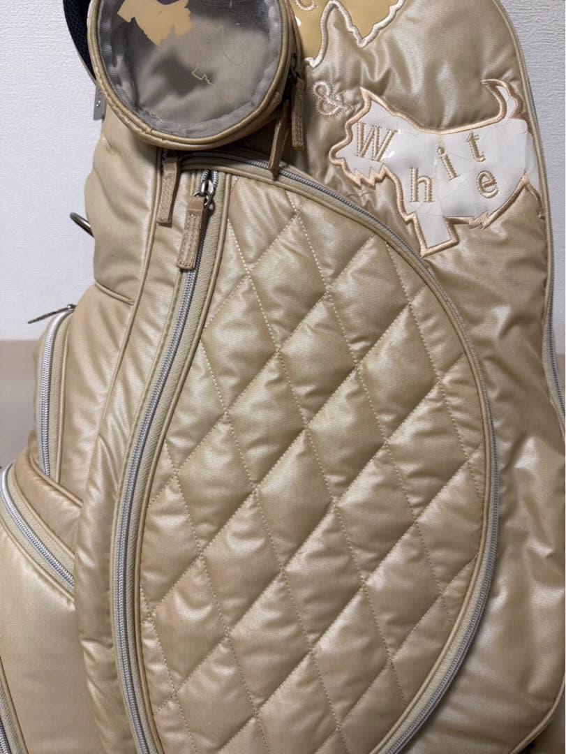 【送料込み】希少　ブラックアンドホワイト　レディース　ゴルフバッグ