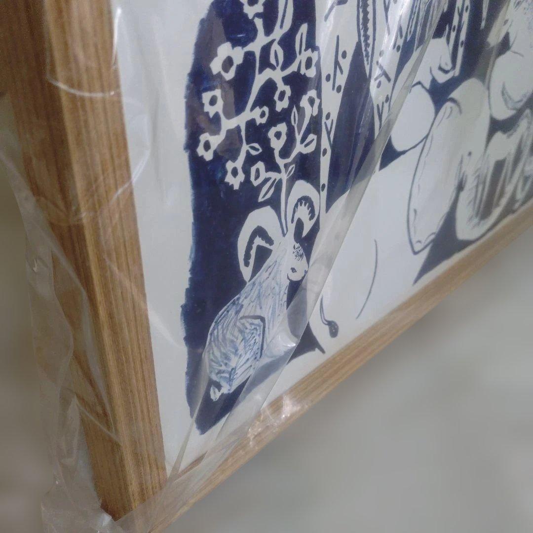 ミナペルホネン life puzzle ポスター 額装 未使用品 ライフパズル