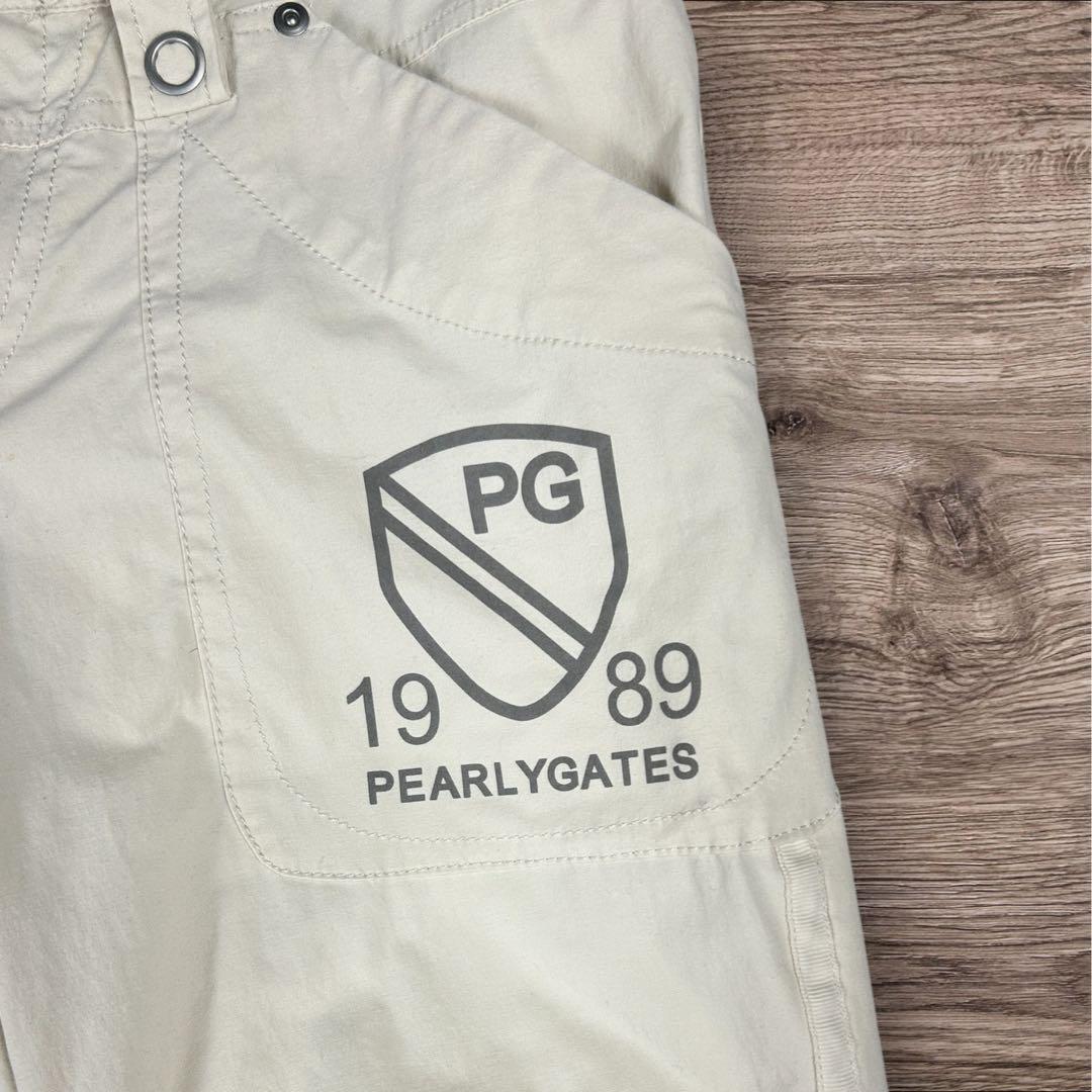 パーリーゲイツ 3WAY 裾ドローコード ゴルフパンツ ベージュ サイズ2 春色