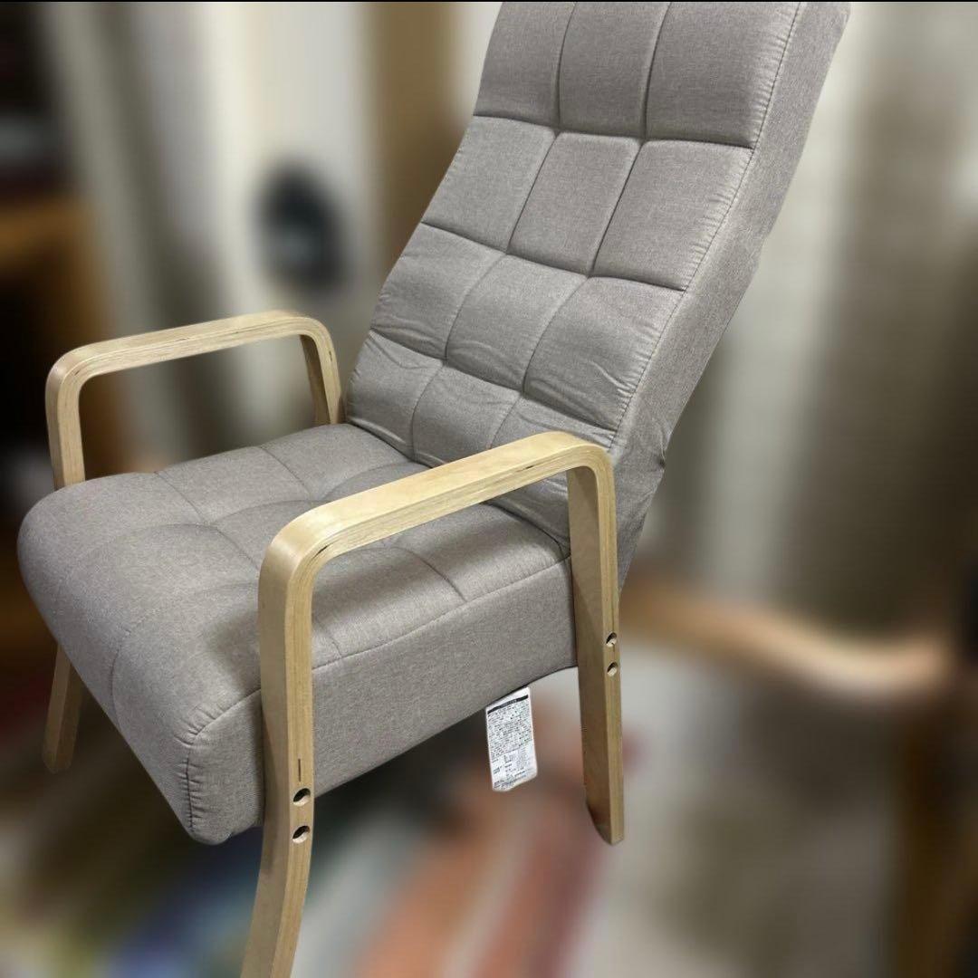 カインズ リクライニング 高座椅子 肘掛け付き ベージュ ハイバックチェア