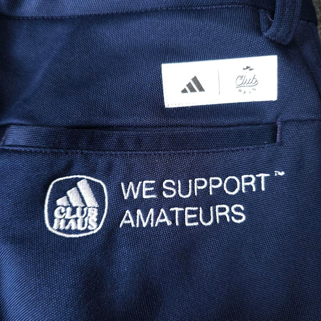 極美品 クラブハウス×アディダスゴルフ ゴルフパンツ スリーライン ロゴ刺繍 S