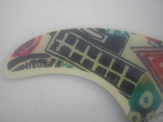 クラシック ハワイアン プリントフィン、 FUボックスフィン 6,5インチ