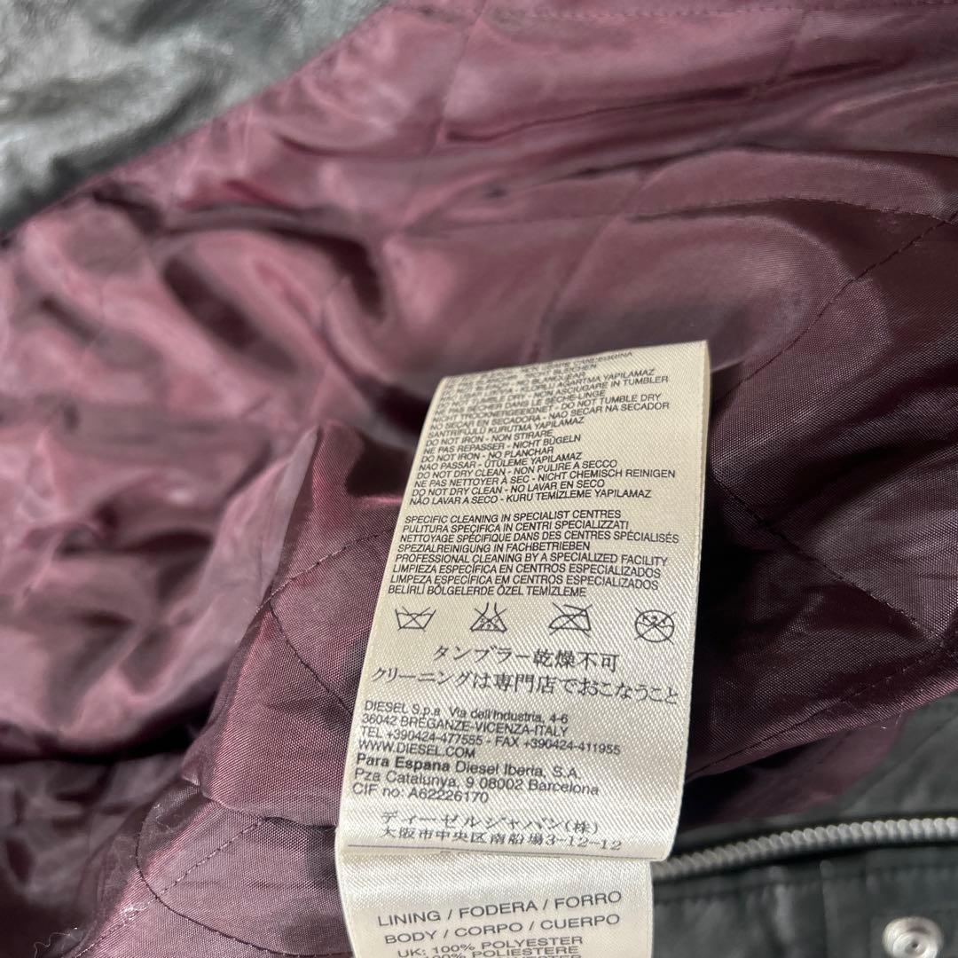 【極上XL】幻の逸材 DIESEL レザージャケット黒 羊革 ラムレザー 激レア