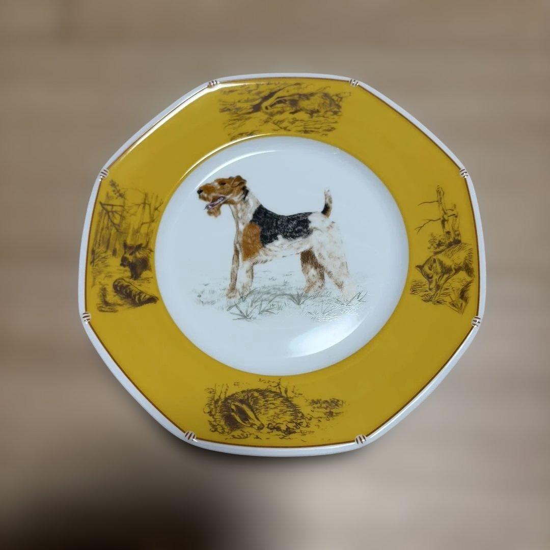 エルメス　HERMES シャス　食器　犬　プレート　八角形　8枚セット　箱あり