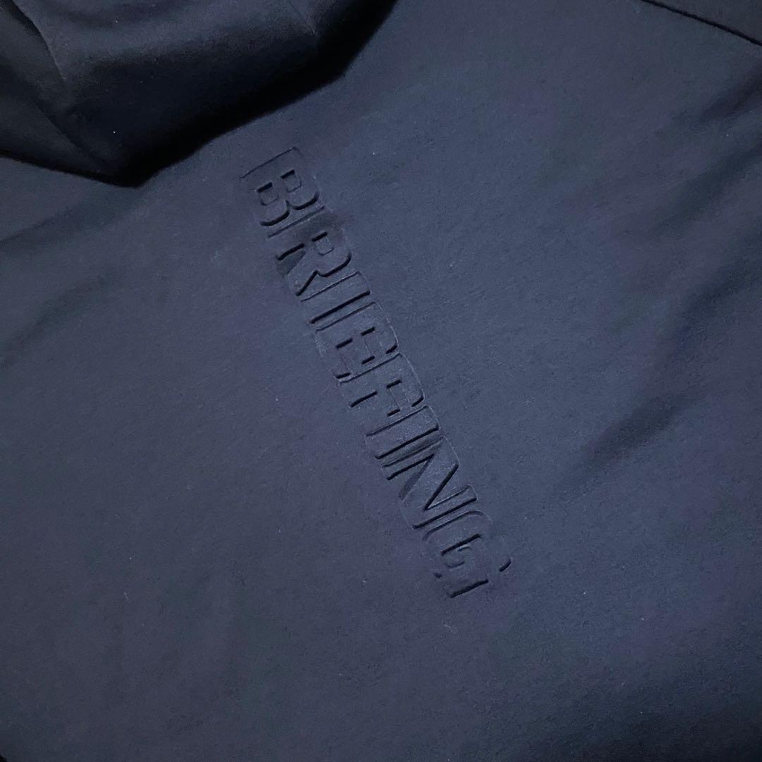 ブリーフィングBRIEFING 3Dロゴダンボールニットダブルジップパーカー L