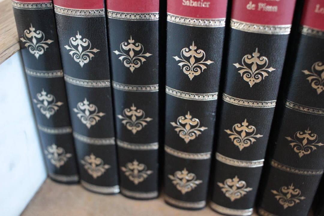 フランス古書 7冊セット/黒表紙・インテリア撮影